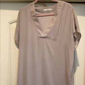 Tan shift dress